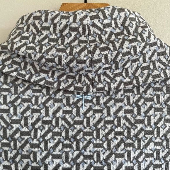 Tyler Boe Kim Cowl Dress Geometric Gray Pattern Size XL - Picture 2 of 12